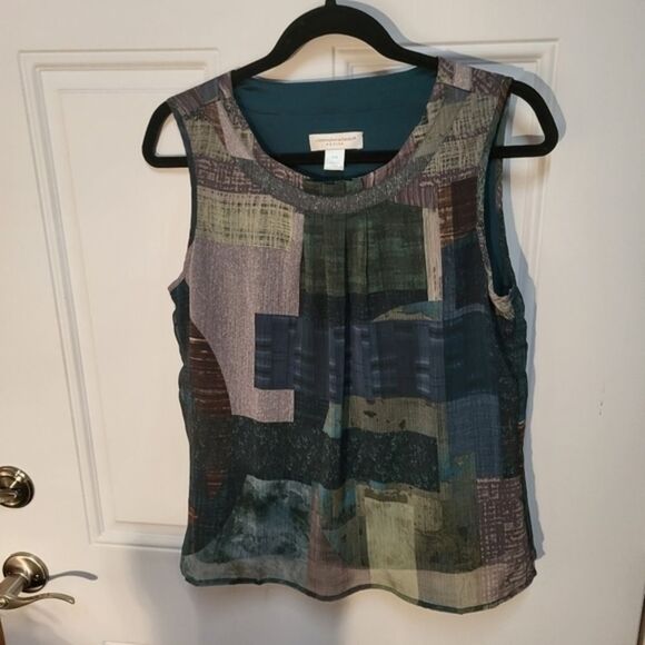 Christopher and Banks Petite Sleeveless Blouse‎ Size Medium - Picture 5 of 7